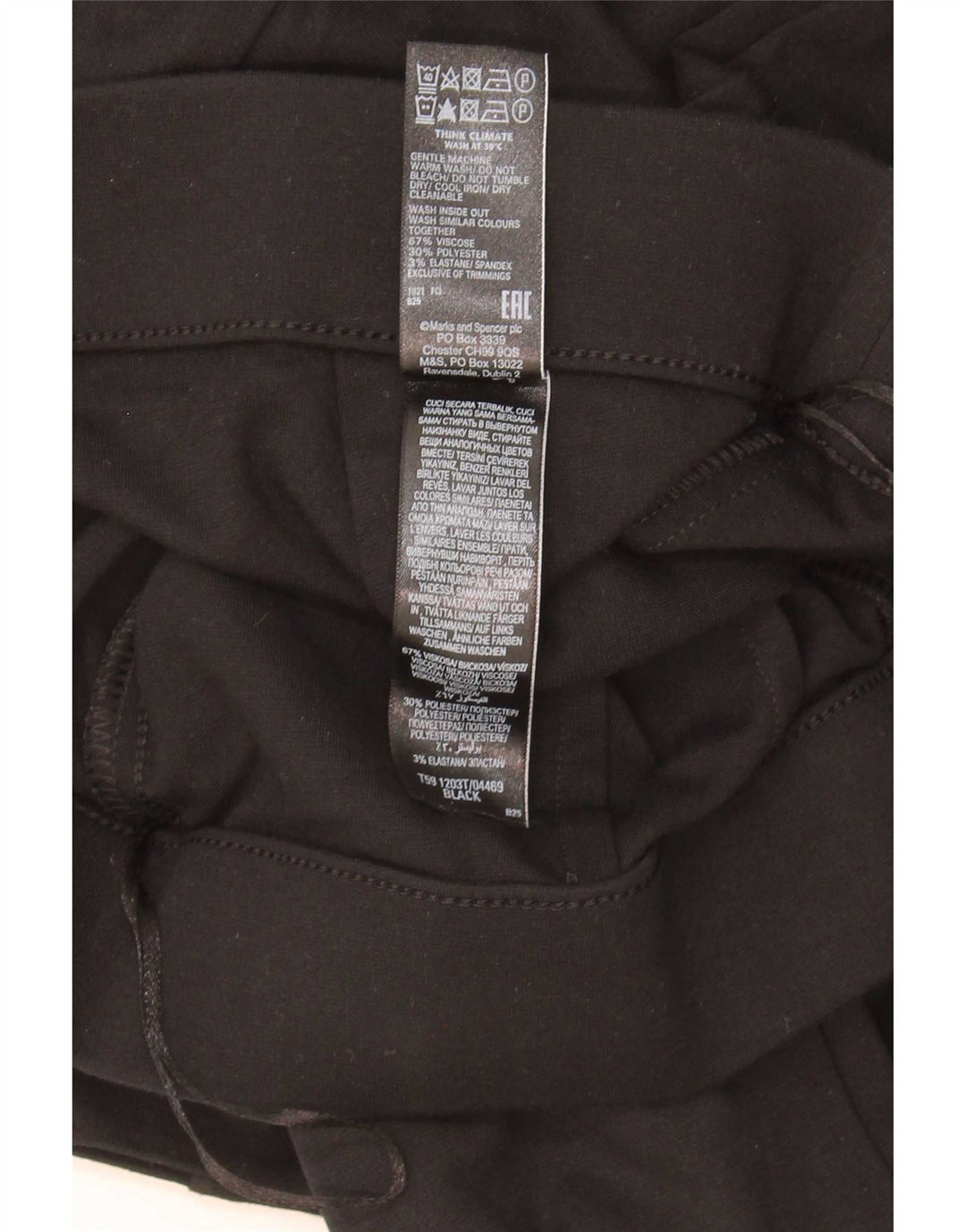 Marks & Spencer Damen Bootcut Freizeithose UK 12 Medium W30 L29 Schwarz