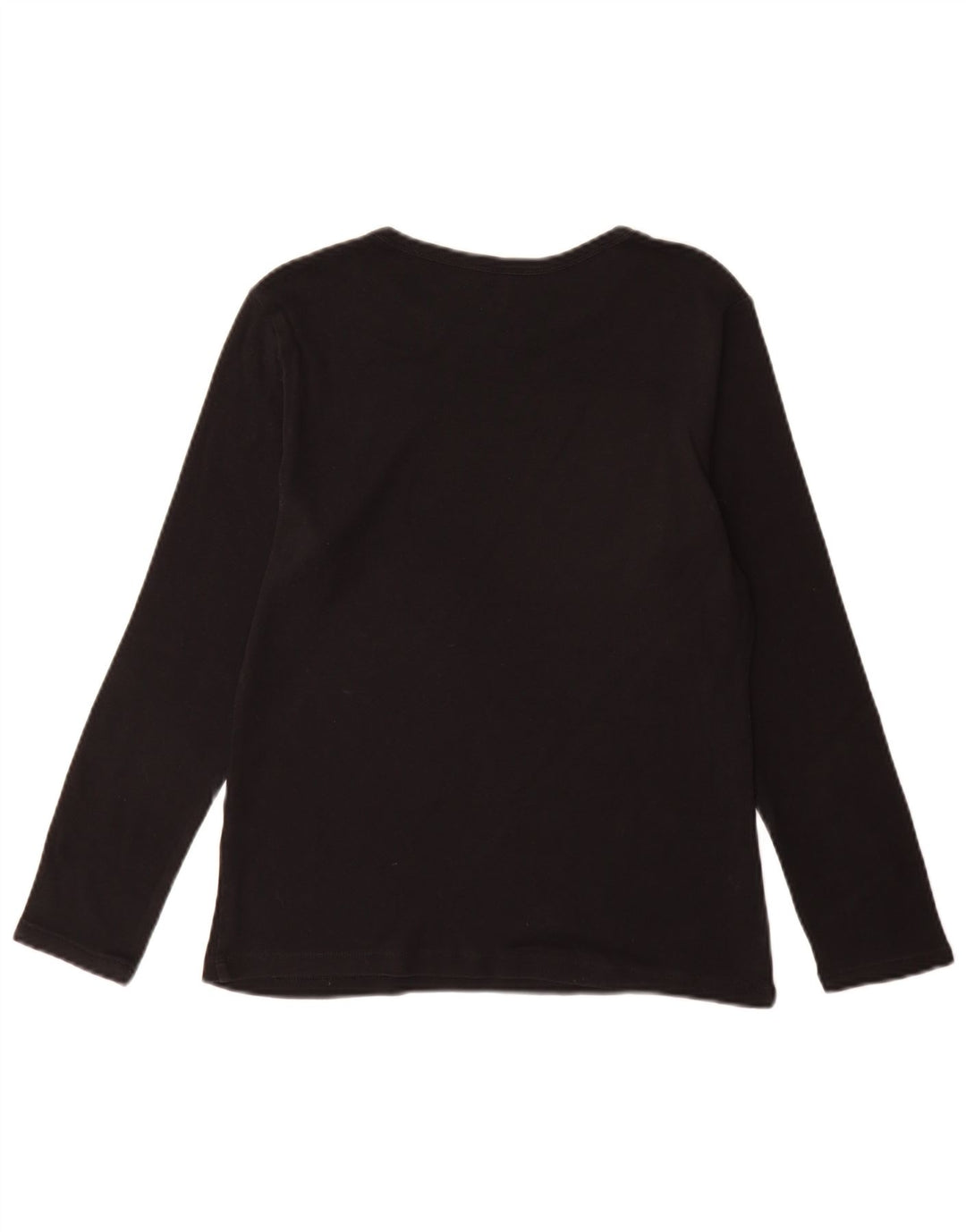 Marks & Spencer Damen Top Langarm UK 14 Medium Schwarz Baumwolle