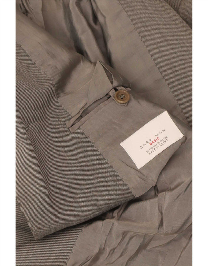 Zara Herren 2-Knopf-Blazerjacke EU 46 Small Grau