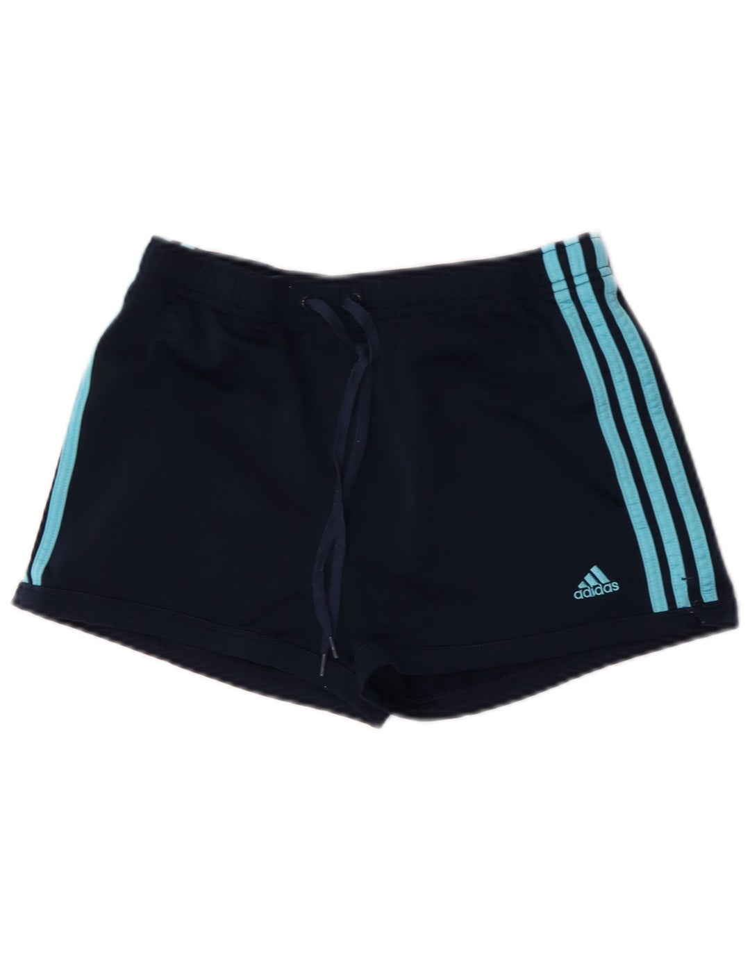 Adidas Damen Sportshorts UK 12 Medium Marineblau Polyester
