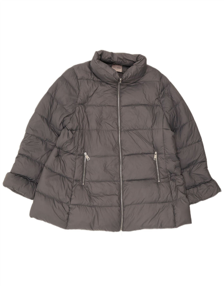 Fiorella Rubino Damen Wattierte Jacke UK 18 XL Grau Polyamid