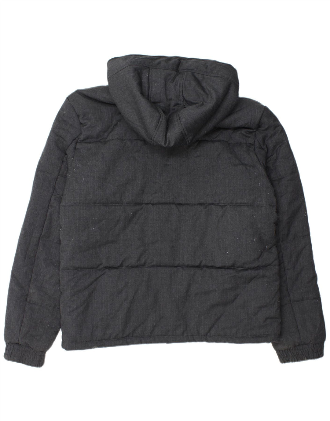 French Connection Herren-Jacke mit Kapuze, gepolstert, UK 42, XL, schwarze Wolle