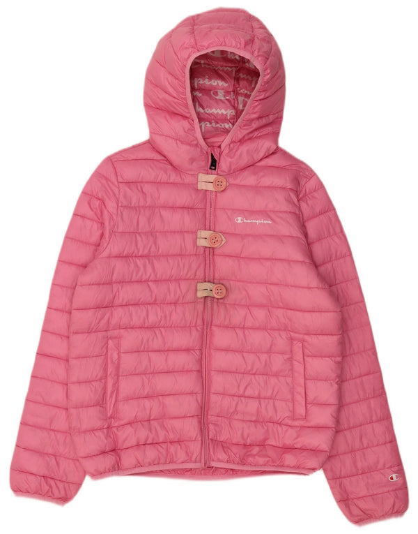 CHAMPION Wattierte Jacke mit Kapuze für Mädchen, 15–16 Jahre, 2XL, Rosa, Polyester
