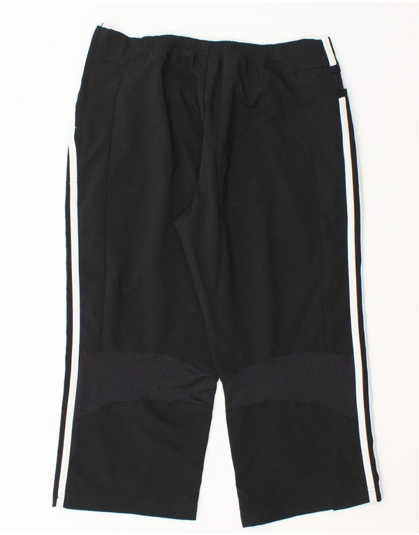 Adidas Damen Capri-Trainingshose UK 12 Mittelschwarzes Polyester