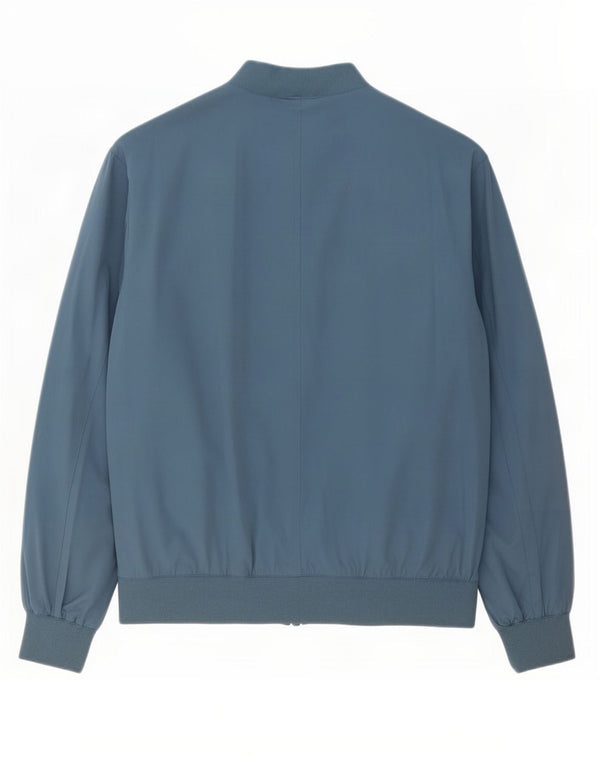 Zara Herren Bomberjacke UK 40 Large Blau Polyester