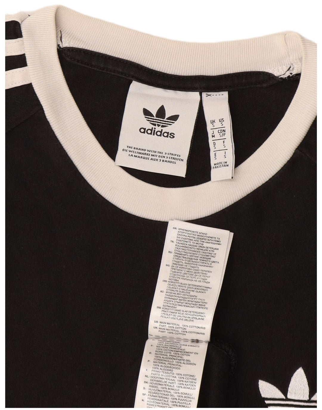 Adidas Herren T-Shirt Top Small Schwarz Baumwolle