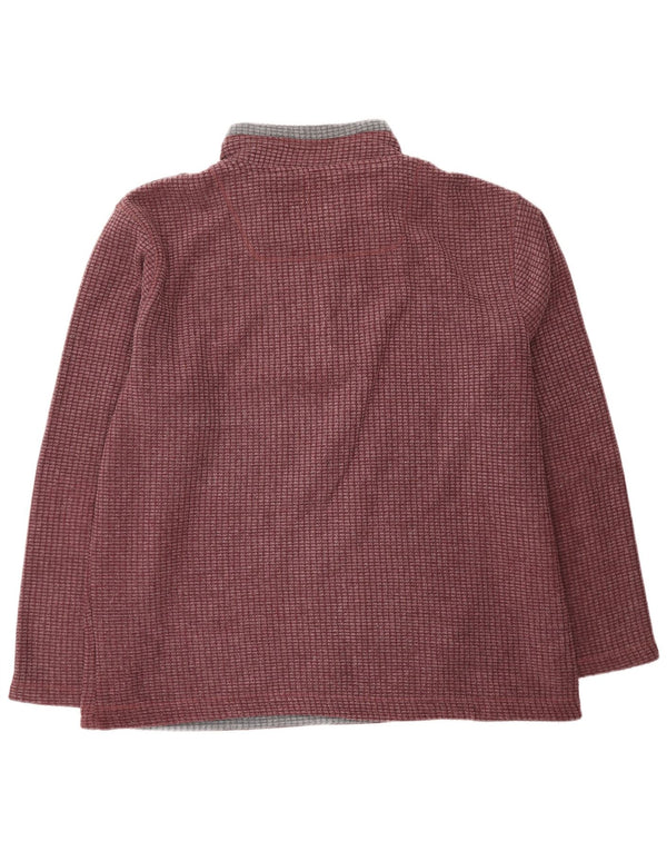 Weird Fish Herren-Sweatshirt mit Reißverschluss am Hals, 2XL, Burgunderrot, Polyester