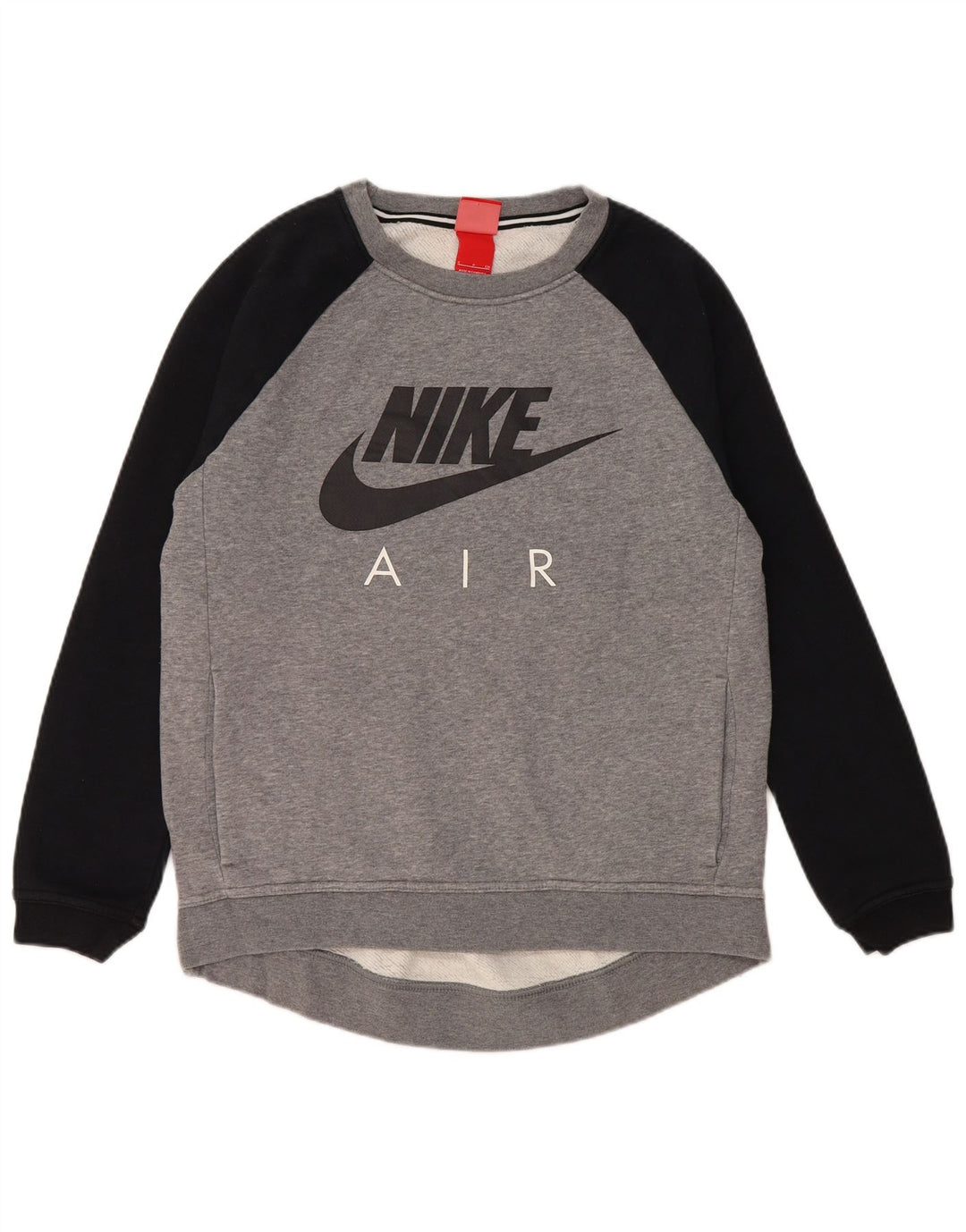 Nike Herren-Sweatshirt mit Grafik, Größe S, Grau, Colourblock-Baumwolle