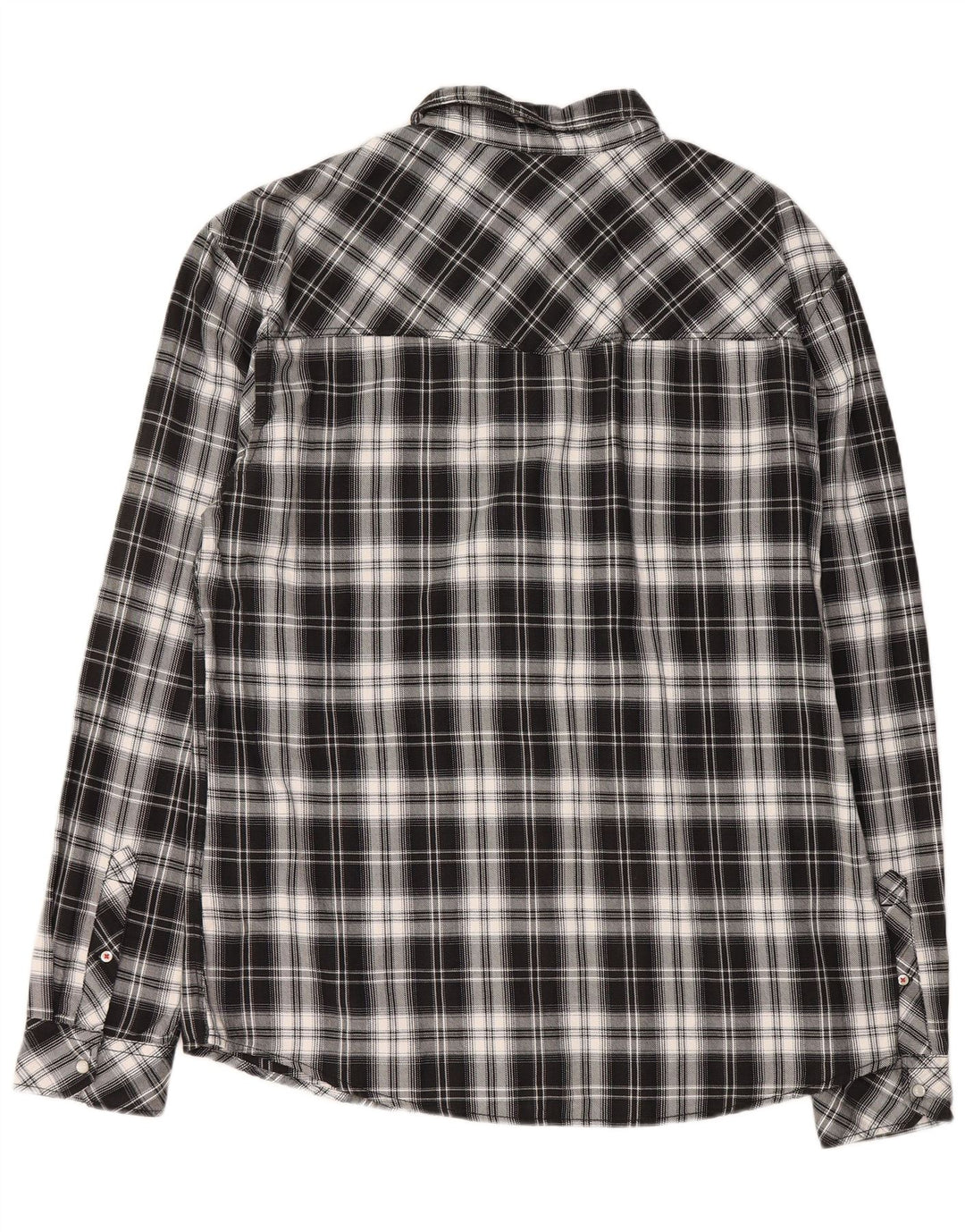 BLEND Mens Flannel Shirt 2XL Black Check Cotton