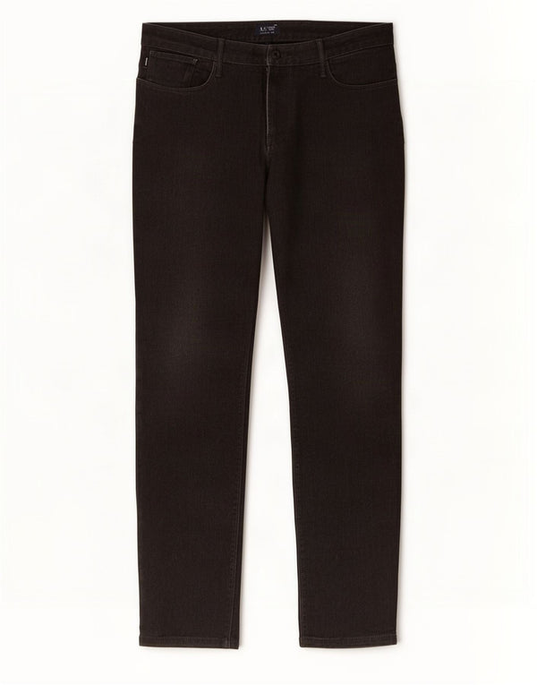 Armani Herren Slim Jeans W36 L30 Schwarze Baumwolle