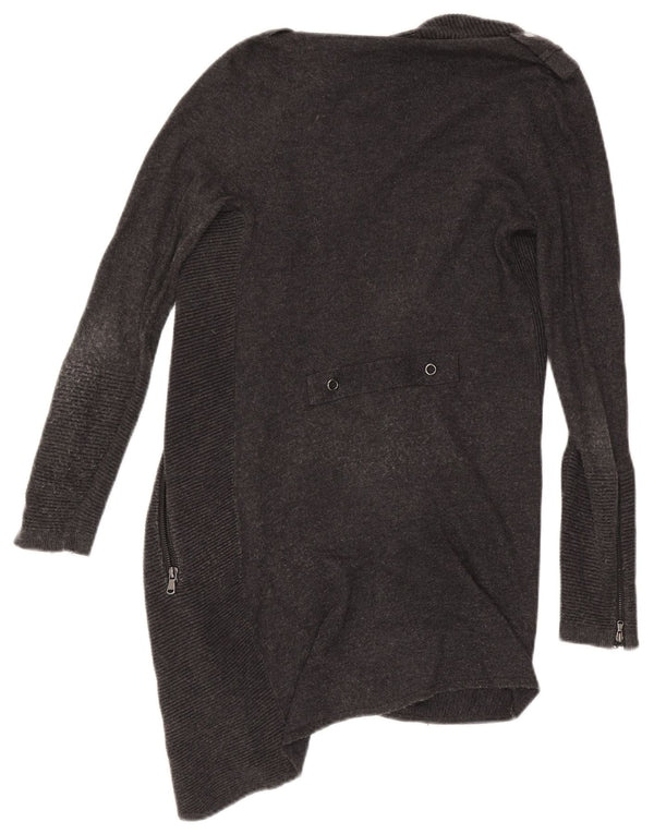 MINT VELVET Damen Asymmetrischer Cardigan Pullover UK 8 Small Graue Viskose