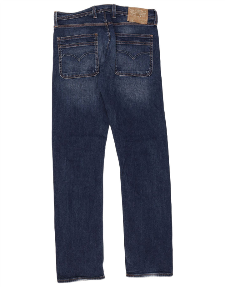Levi's Herren 513 Slim Straight Jeans W32 L34 Blaue Baumwolle