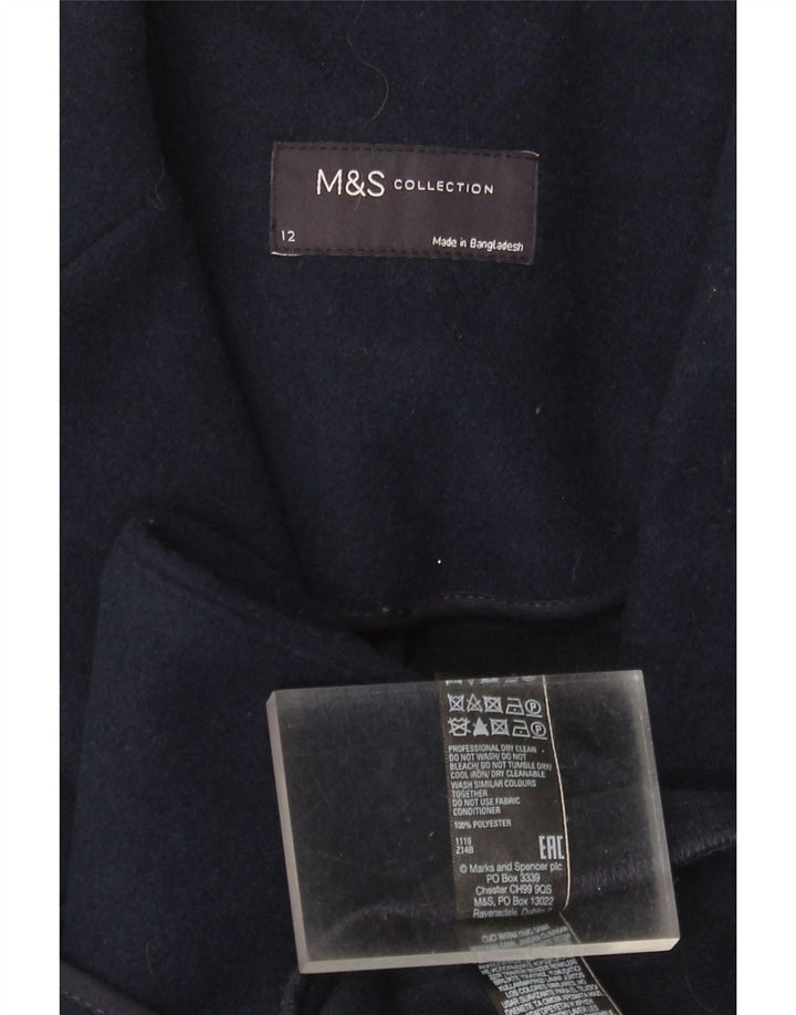 Marks & Spencer Damenmantel UK 12 Mittelmarineblaues Polyester