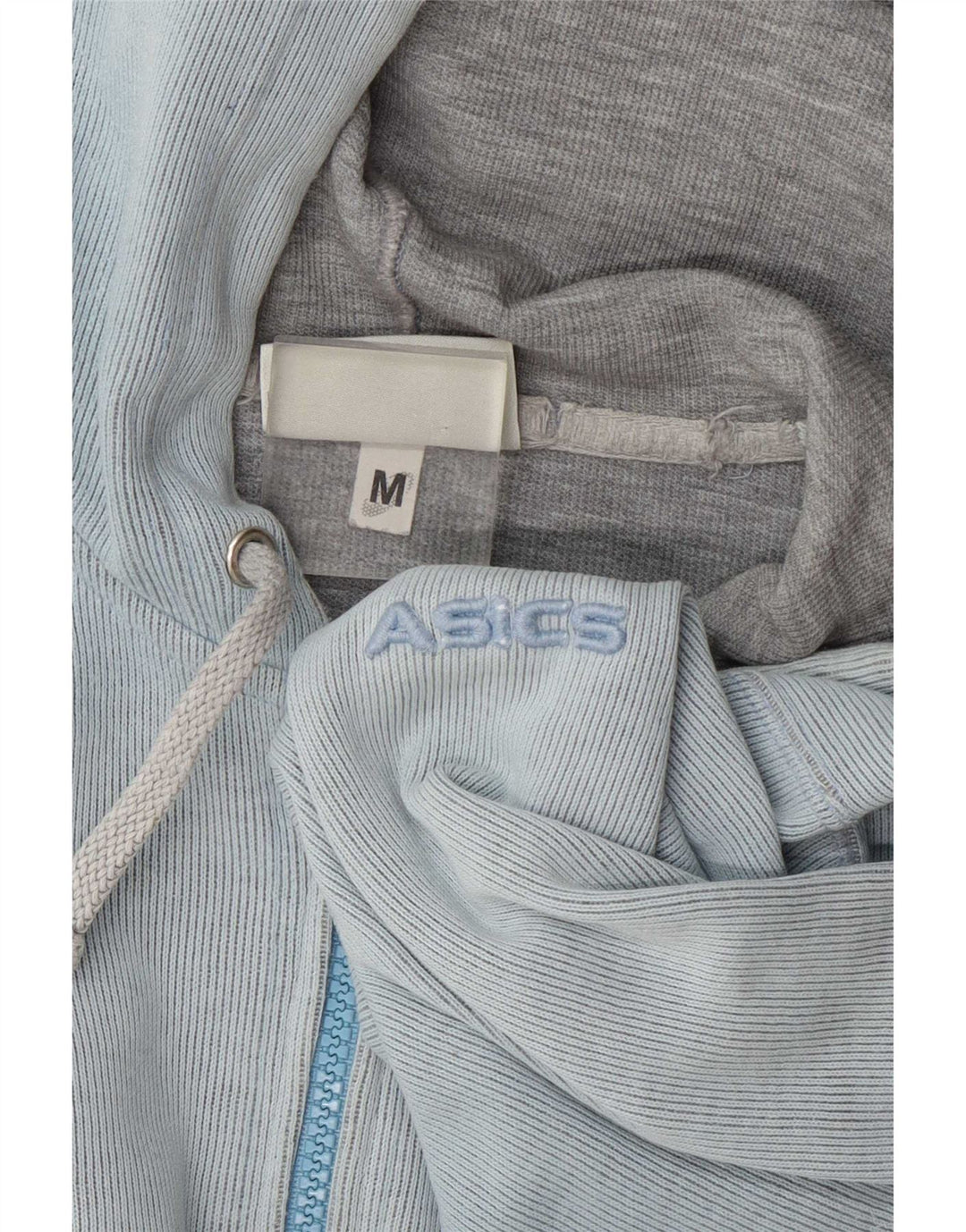Asics Damen Zip Hoodie Pullover UK 14 Mittelblau