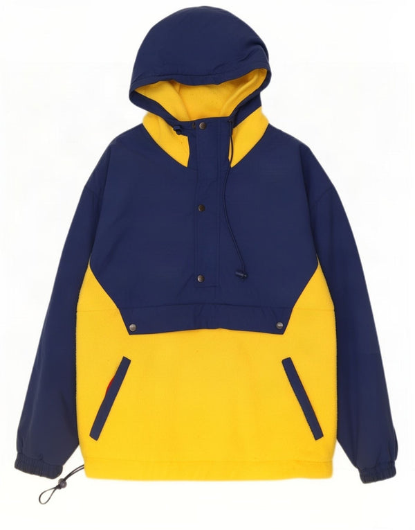 Gap Herren-Anorakjacke mit Kapuze, UK 40, Größe L, blaues Colourblock-Nylon