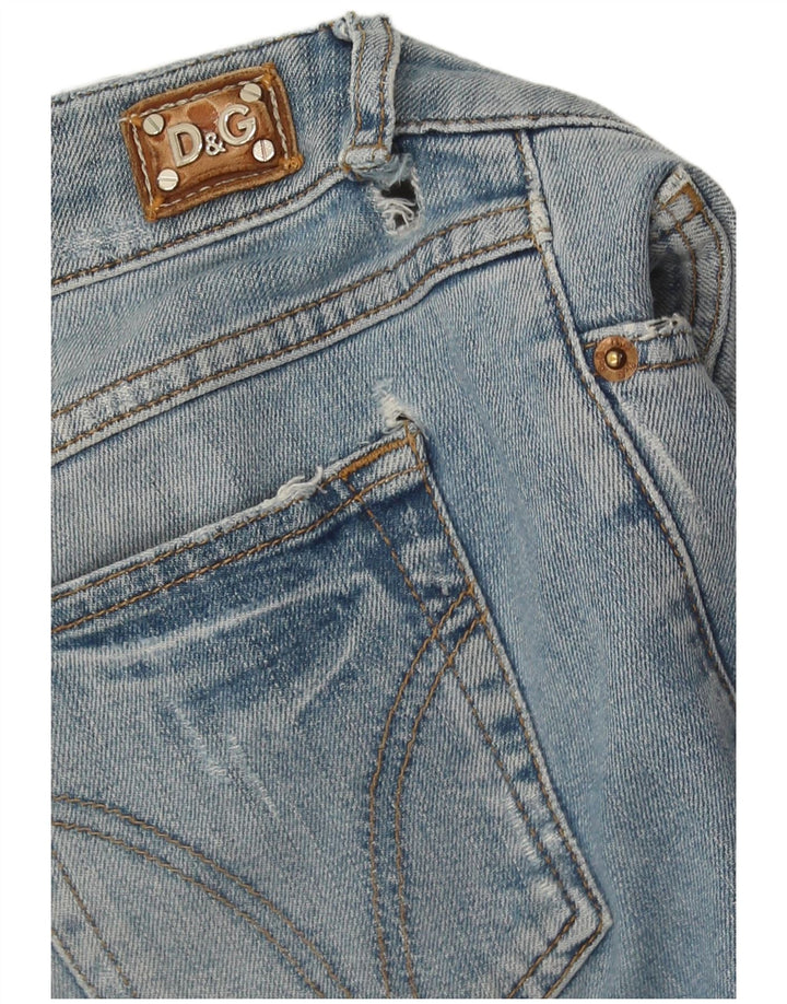 Dolce & Gabbana Damen Distressed Slim Jeans W29 L32 Blaue Baumwolle