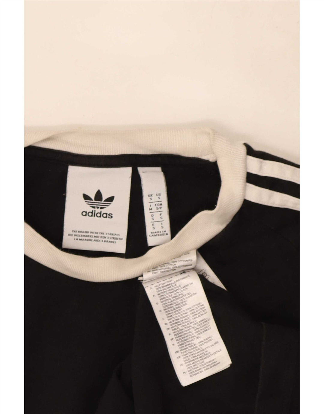 Adidas Herren T-Shirt Top Small Schwarz Baumwolle
