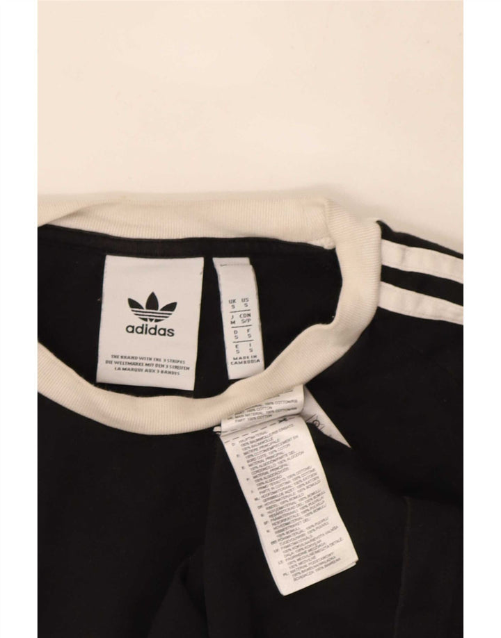 Adidas Herren T-Shirt Top Small Schwarz Baumwolle