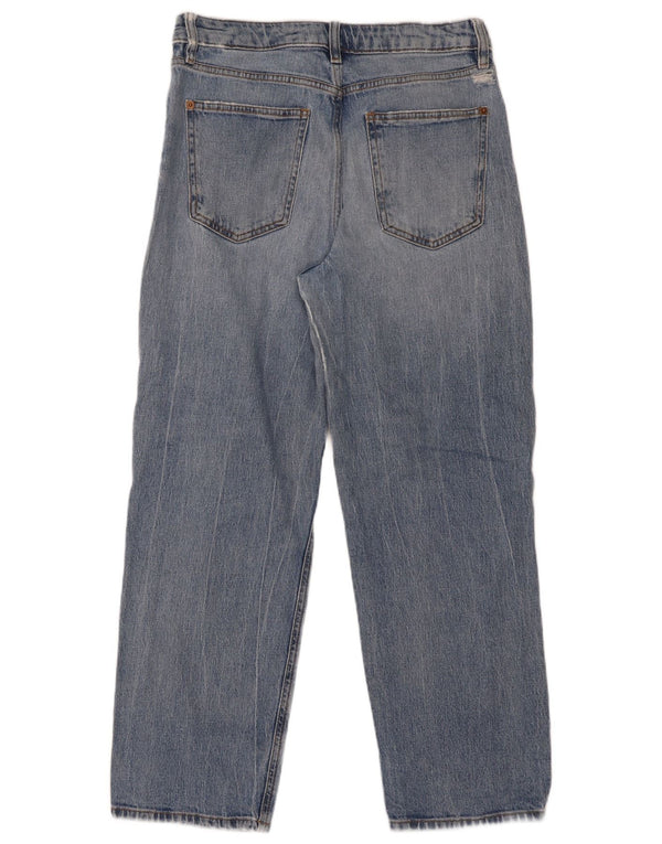 Marks & Spencer Damen Boyfriend-Jeans mit hoher Taille, UK 10, Größe S, W30, L28, Blau