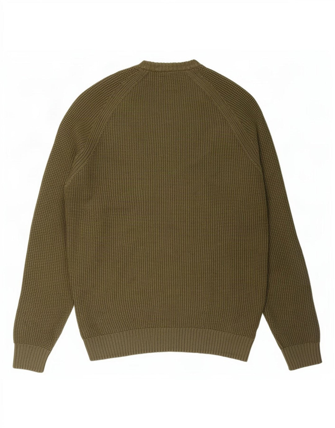 Zara Herren-Pullover mit Rundhalsausschnitt, groß, Khaki
