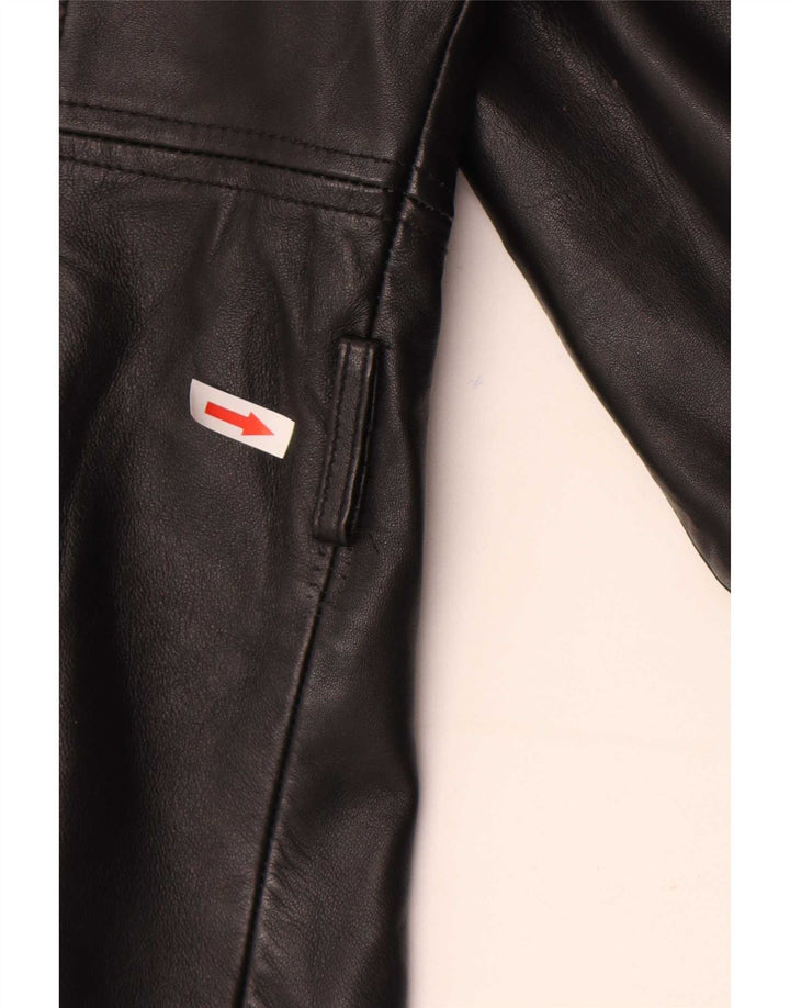 Conbipel Damen Lederjacke IT 46 Großes schwarzes Leder