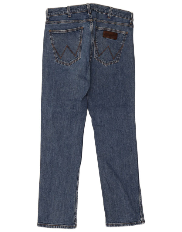 Wrangler Herren Greensboro Straight Jeans W31 L32 Blaue Baumwolle