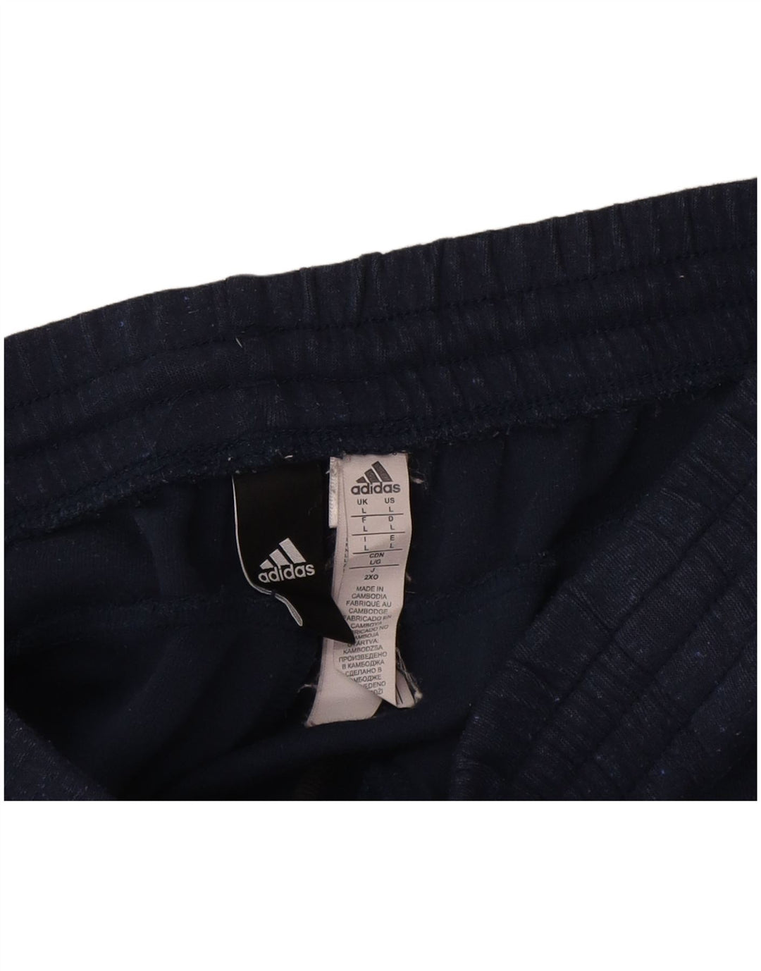 Adidas Herren-Trainingshose, groß, marineblau, Baumwolle