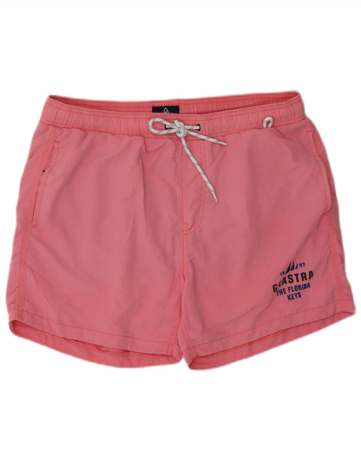 Gaastra Herren-Badeshorts mit Grafik, Mittelrosa, Nylon