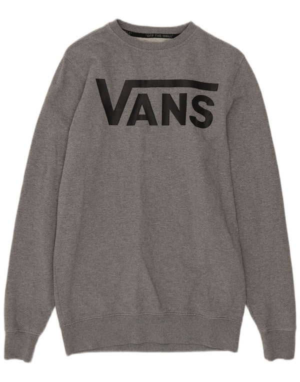VANS Herren Sweatshirt Pullover XS Grau gefleckte Baumwolle