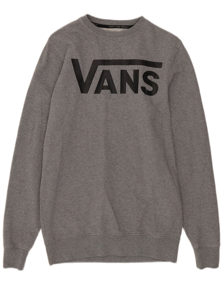 VANS Herren Sweatshirt Pullover XS Grau gefleckte Baumwolle