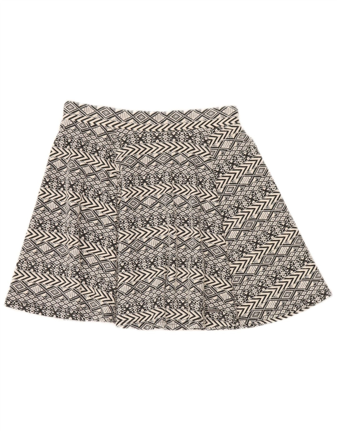 Superdry Damen Minirock Medium W28 Graues geometrisches Polyester