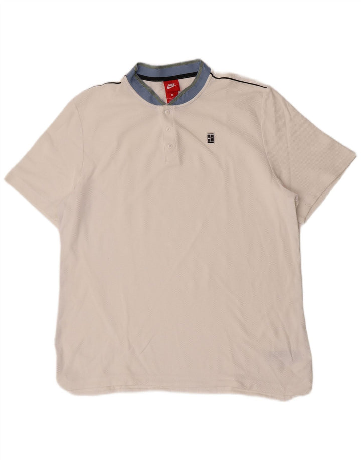 Nike Herren-Poloshirt XL aus weißer Baumwolle