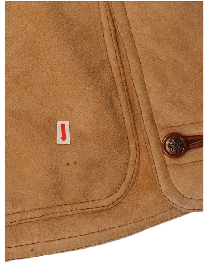 DIBI Herren Uomo Shearling Jacke IT 46 Small Beige Shearling Classic