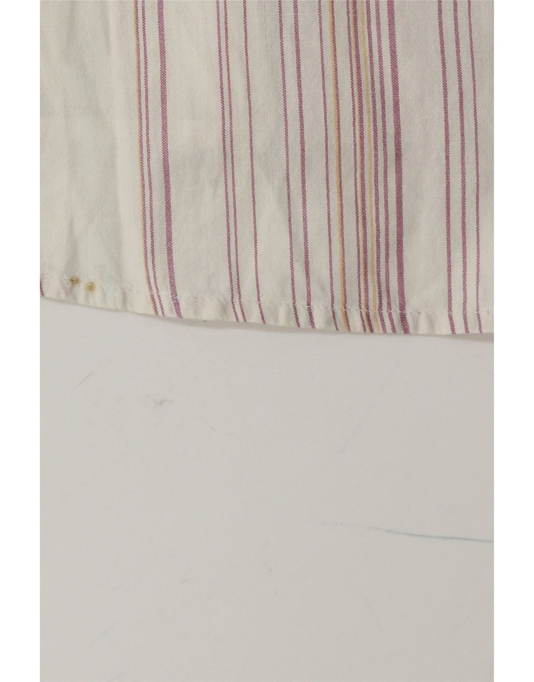 KAPPA Herren Kurzarmhemd Mittelweiß gestreift aus Baumwolle