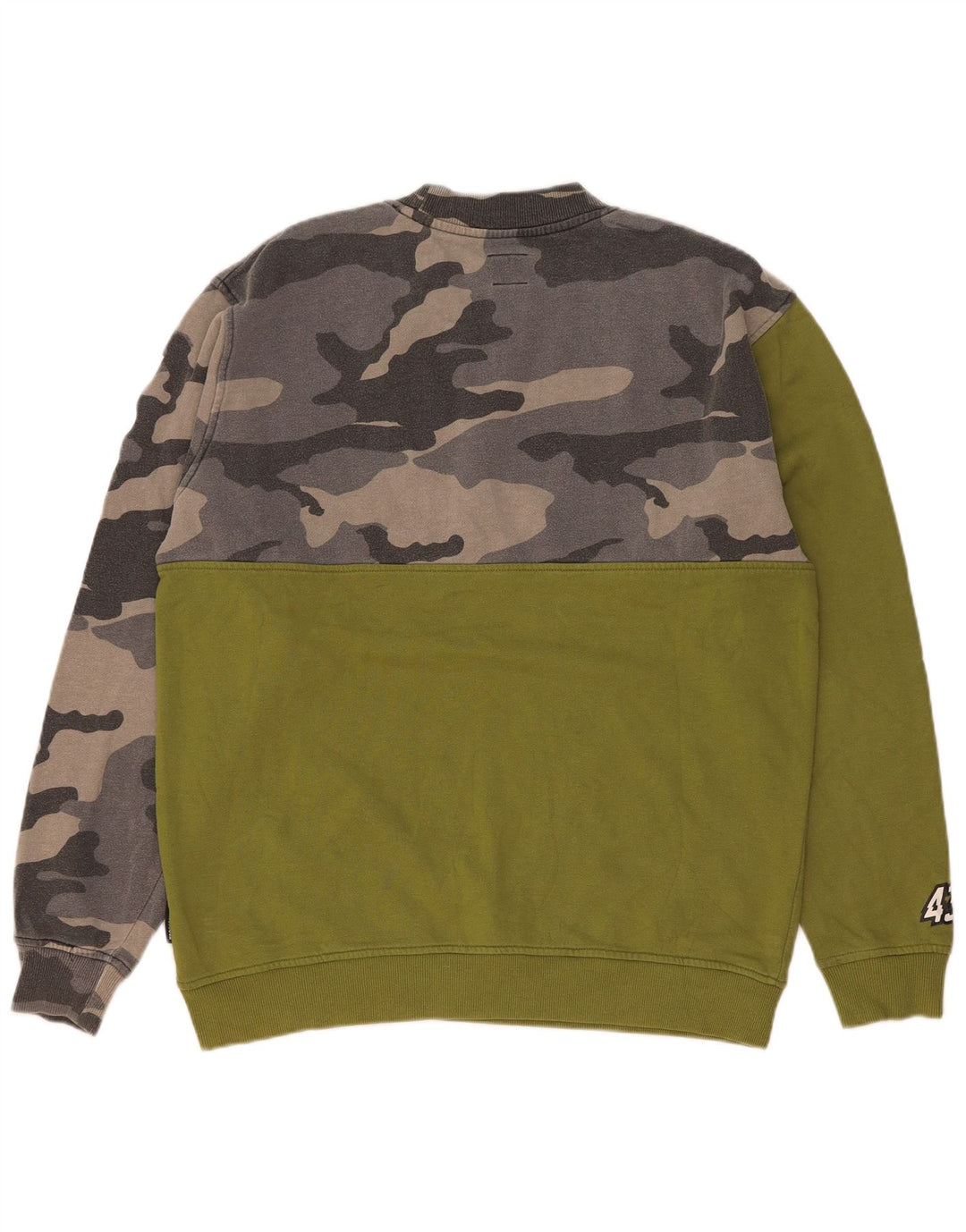 DC Herren-Sweatshirt mit grafischem Motiv, groß, grüne Camouflage-Baumwolle