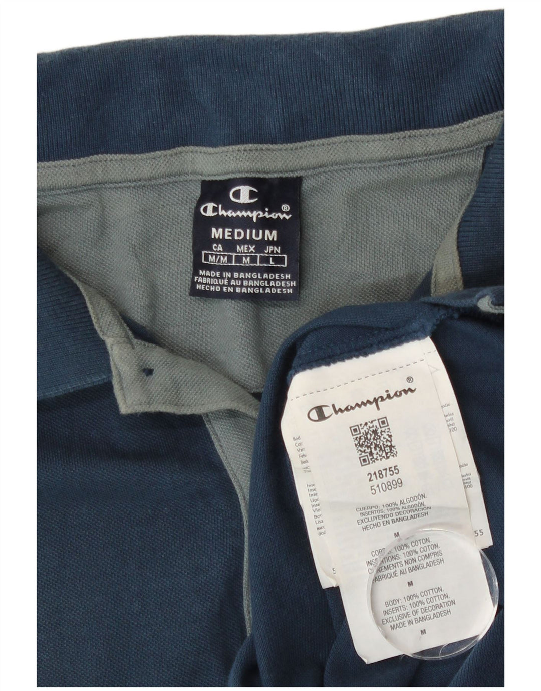 Champion Herren-Poloshirt, mittelmarineblaue Baumwolle