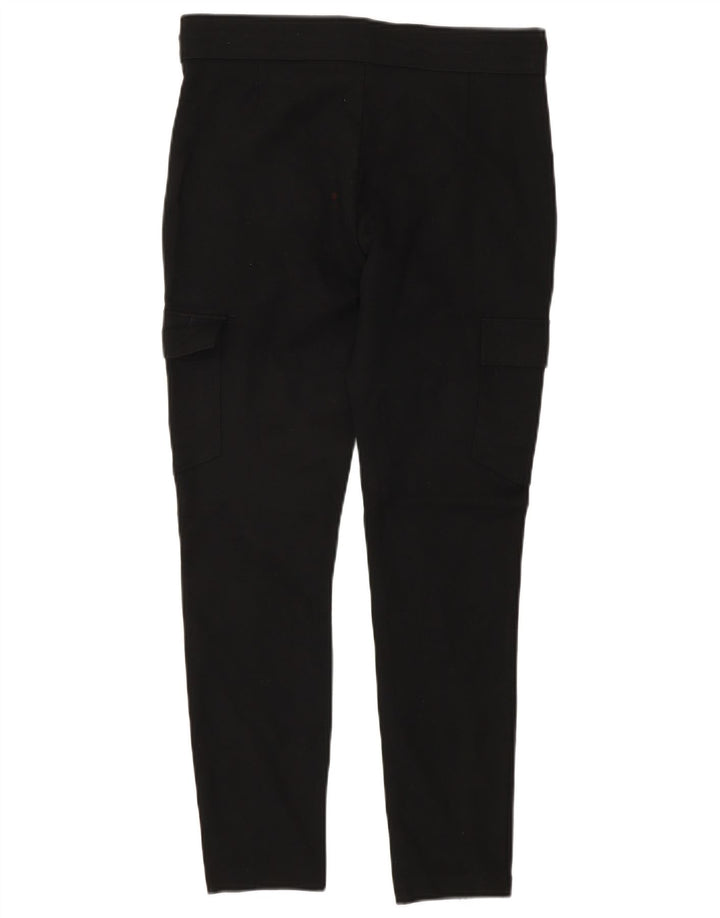 Zara Slim Cargo-Hose für Damen, mittelgroß, W26, L26, schwarze Viskose