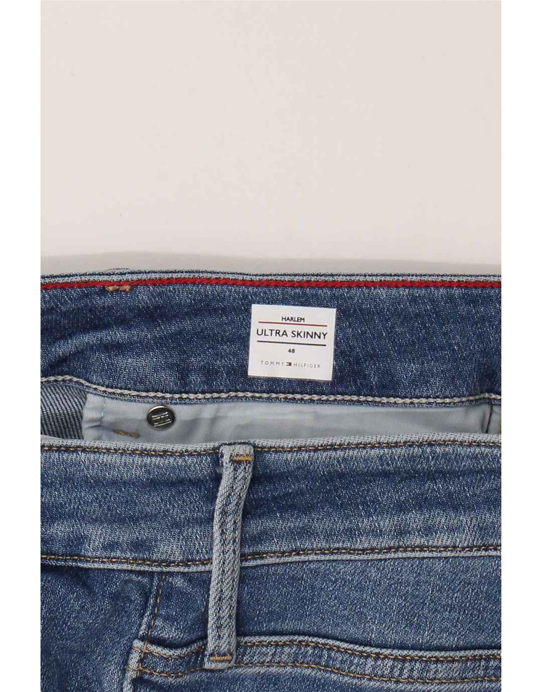 Tommy Hilfiger Damen Harlem High Waist Skinny Jeans IT 48 XL Blaue Baumwolle