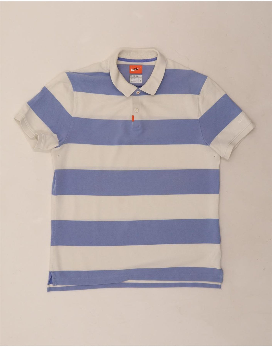 NIKE Herren Dri Fit Rugby-Poloshirt, groß, weiß gestreift, Baumwolle