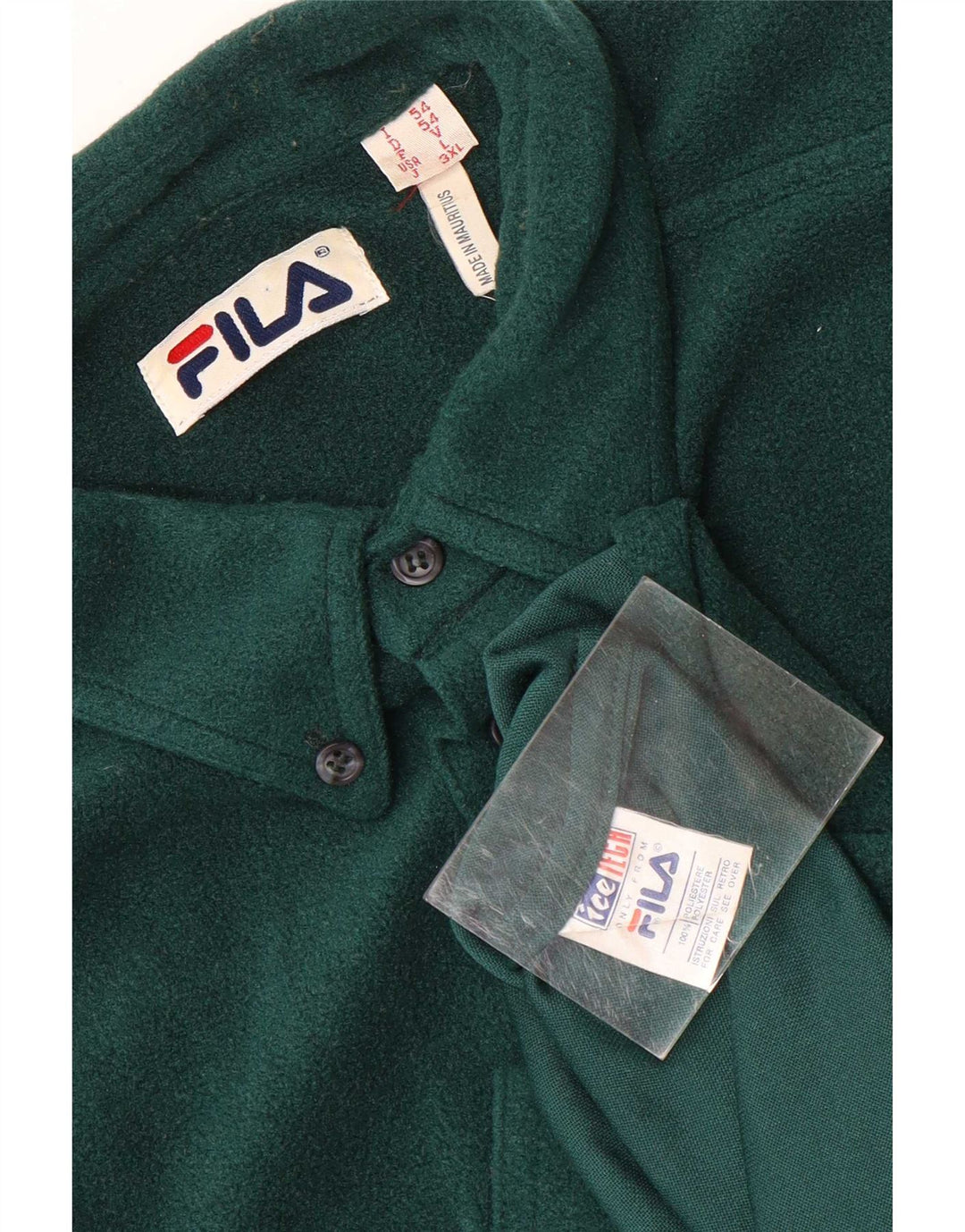 Fila Herren-Fleece-Shirt, großes grünes Polyester