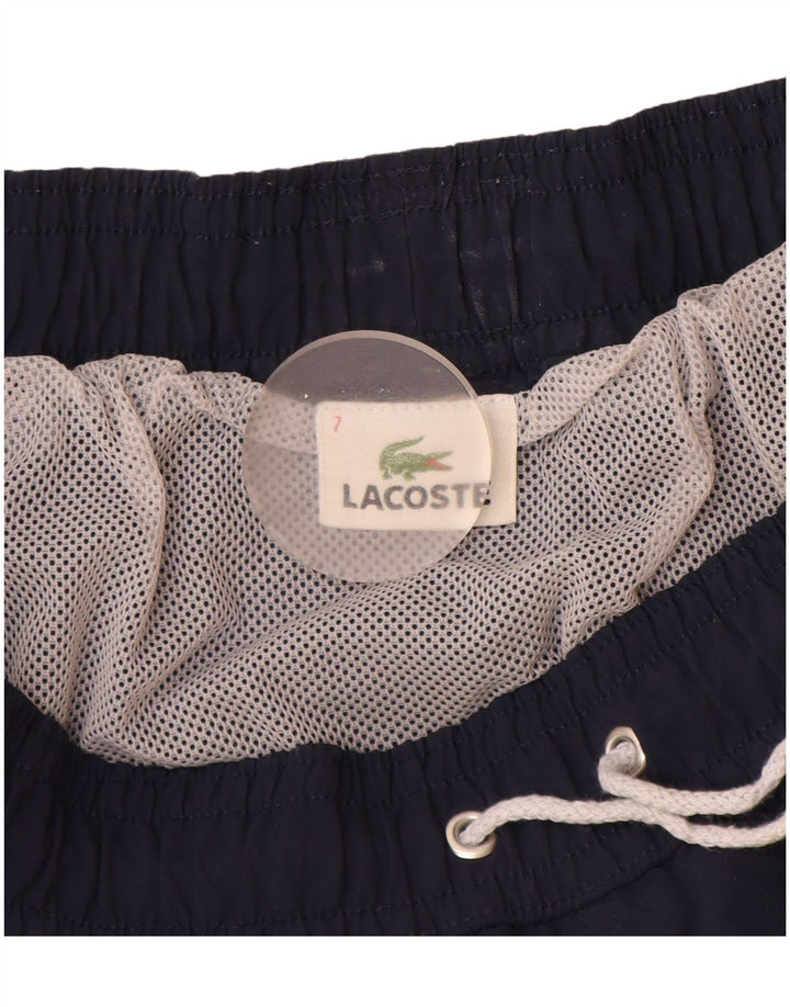 Lacoste Herren Badeshorts Größe 7 2XL Marineblau Polyamid