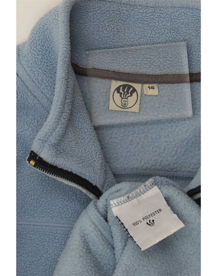 Fat Face Damen Fleecejacke UK 14 Large Blau Polyester