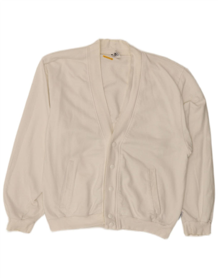 TRIGEMA Herren-Cardigan, Größe S, weiße Baumwolle