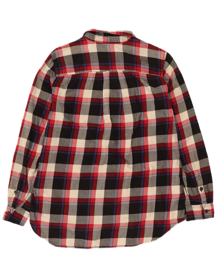 EDDIE BAUER Damen Flanellhemd UK 14 Medium Mehrfarbig karierte Baumwolle