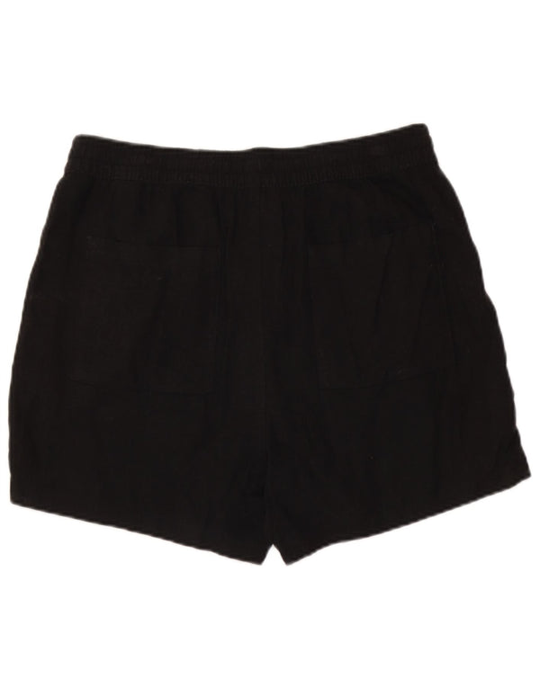 Marks & Spencer Damen Chinoshorts UK 14 Large W34 Schwarzes Leinen