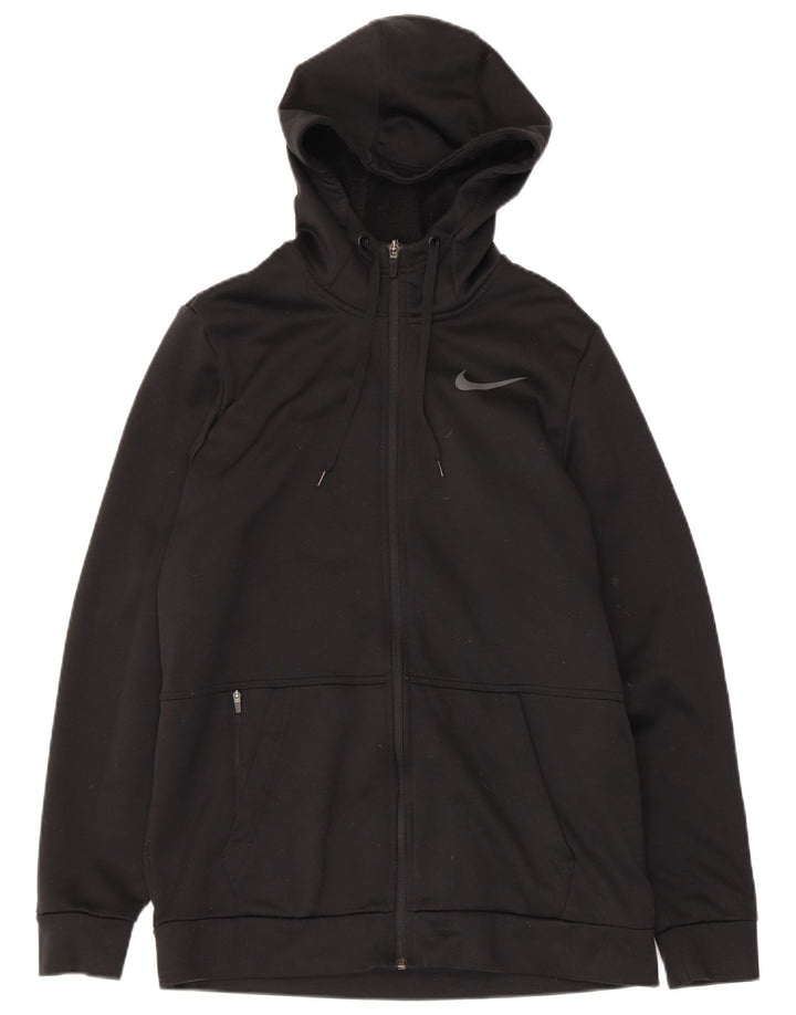Nike Herren Therma-Fit Zip Hoodie Pullover Mittelschwarzes Polyester