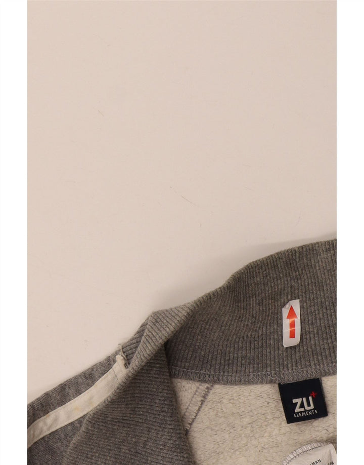 Zu Elements Herren Grafik-Trainingsanzug-Oberteil, Jacke, 2XL, Grau, Baumwolle, Sport