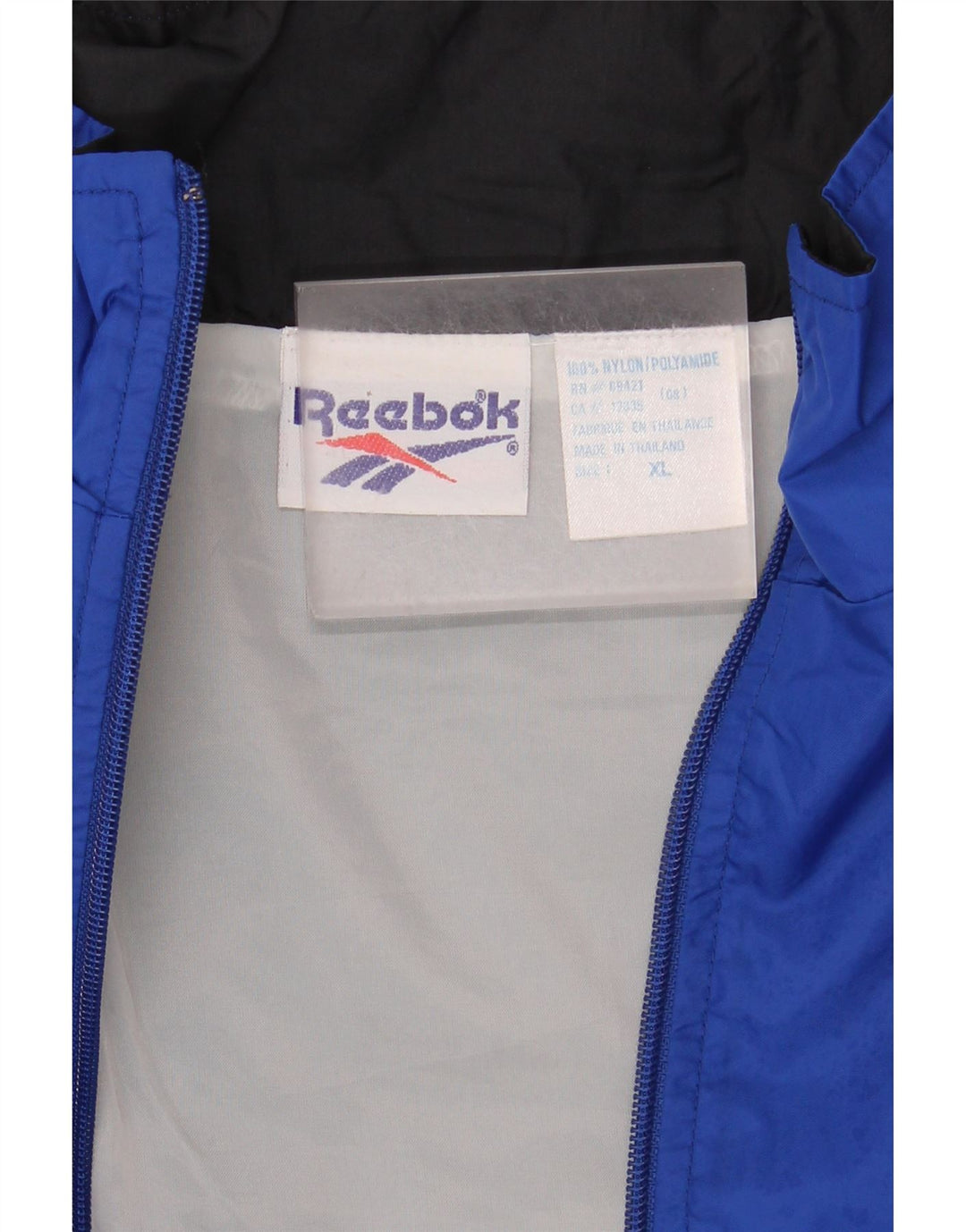 Reebok Womens Graphic Trainingsanzug Top Jacke UK 18 XL Marineblau Nylon