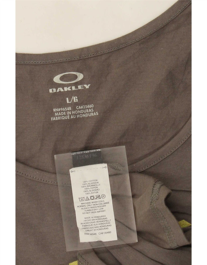 Oakley Mens Graphic Vest Top Large Graue Baumwolle