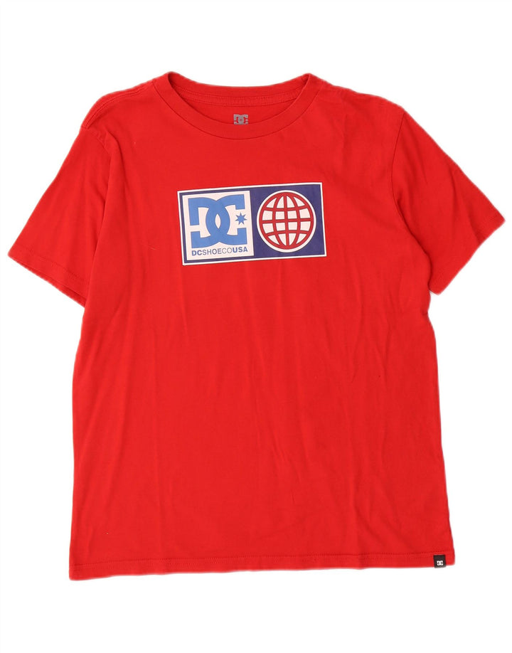 DC Jungen-T-Shirt mit Grafik, 13–14 Jahre, Größe L, rote Baumwolle